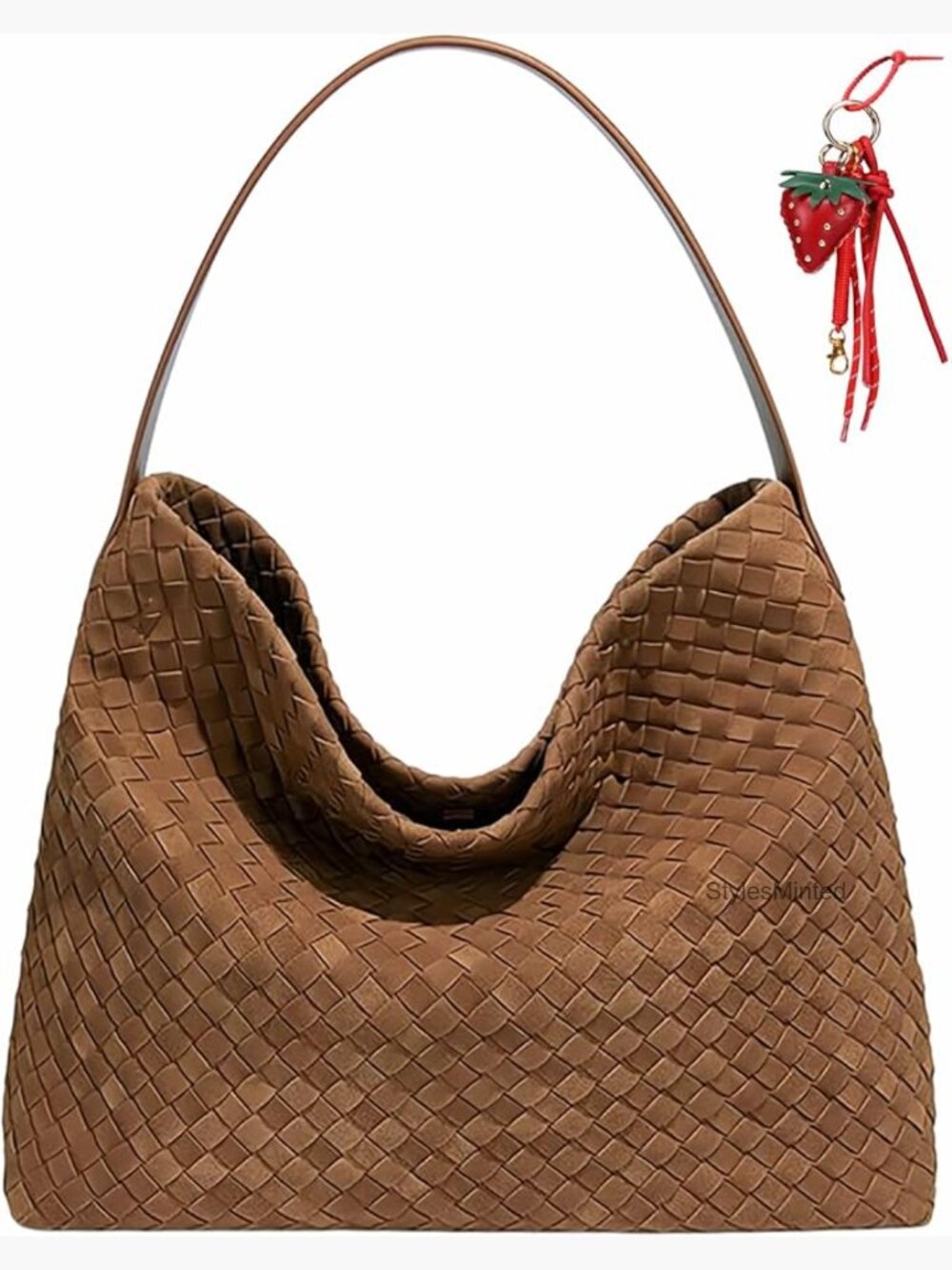 Woven Suede Shoulder Bag Tote Hobo Satchel Crossbody Work Travel Handbag 2025